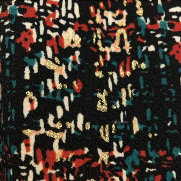 Everleigh - Fall - Gold Green Red - Long Pencil Tube Skirt - Picture 5 of 5